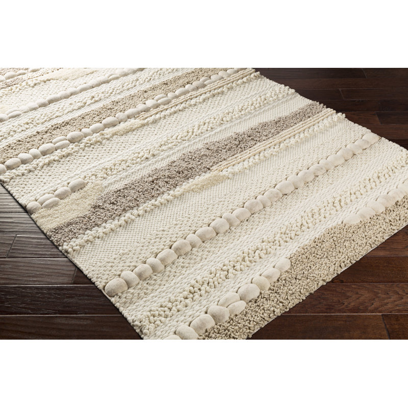 Bloomsbury Market Britt Handmade Flatweave Wool Cream/Ivory Area Rug